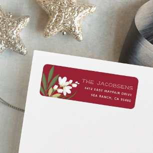 Winter Greenery Return Address Label