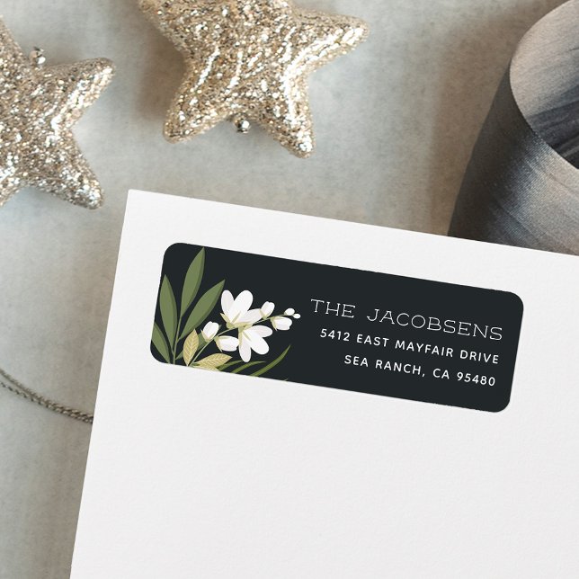Winter Greenery Return Address Label (Creator Uploaded)