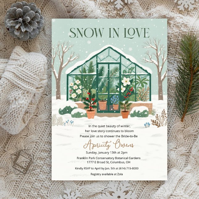 Winter Greenhouse Bridal Shower Invitation (Creator Uploaded)
