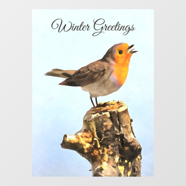 Winter Greetings. Robin singing  (Sheet)