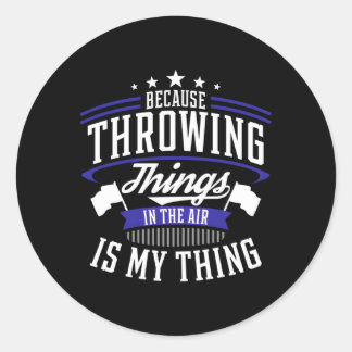 Winter Guard Colour Guard Throwing Things Joke Classic Round Sticker