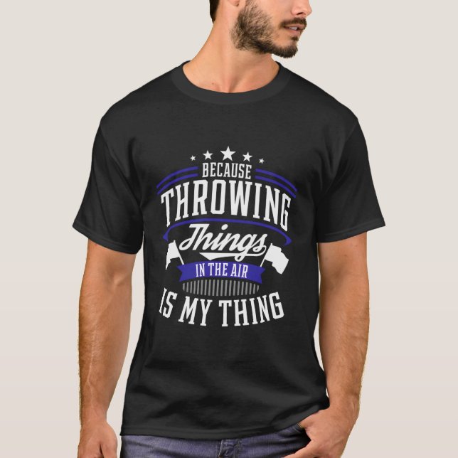 Winter Guard Colour Guard Throwing Things Joke T-Shirt (Front)