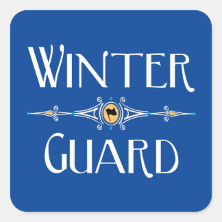 Winter Guard Decorative Line Square Sticker
