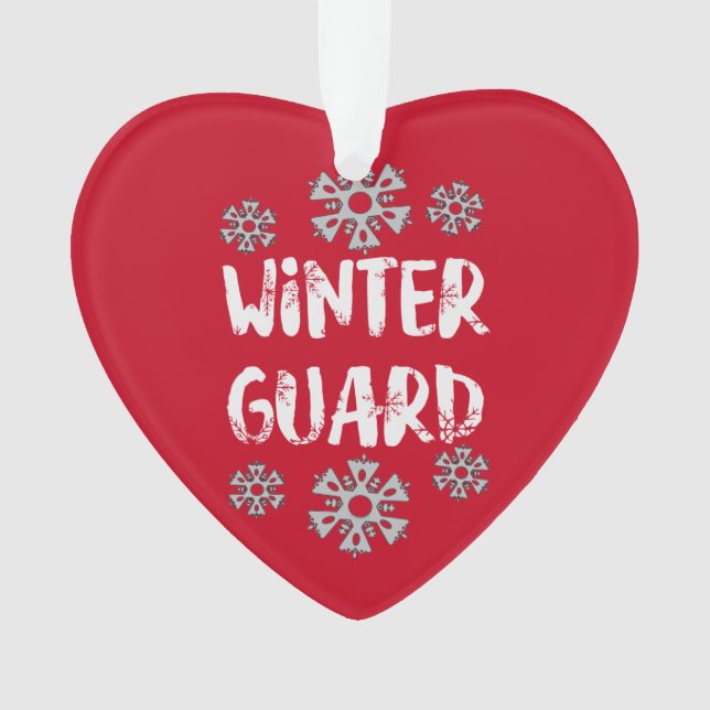 Winter Guard Snowflake Ceramic Ornament (Front)