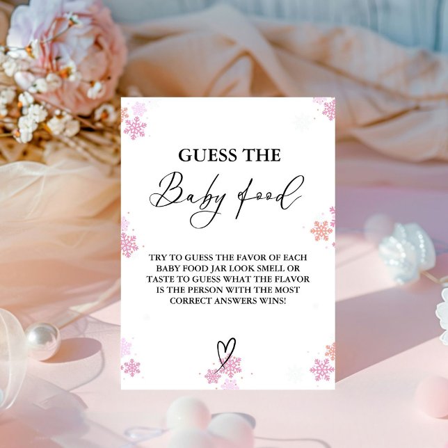 Winter  Guess The Baby Food Baby Shower Game  Pedestal Sign (Creator Uploaded)