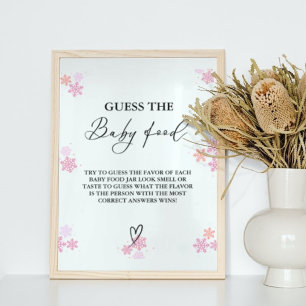 Winter  Guess The Baby Food Baby Shower Game  Poster