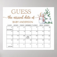 Winter Guess the due Date calendar
