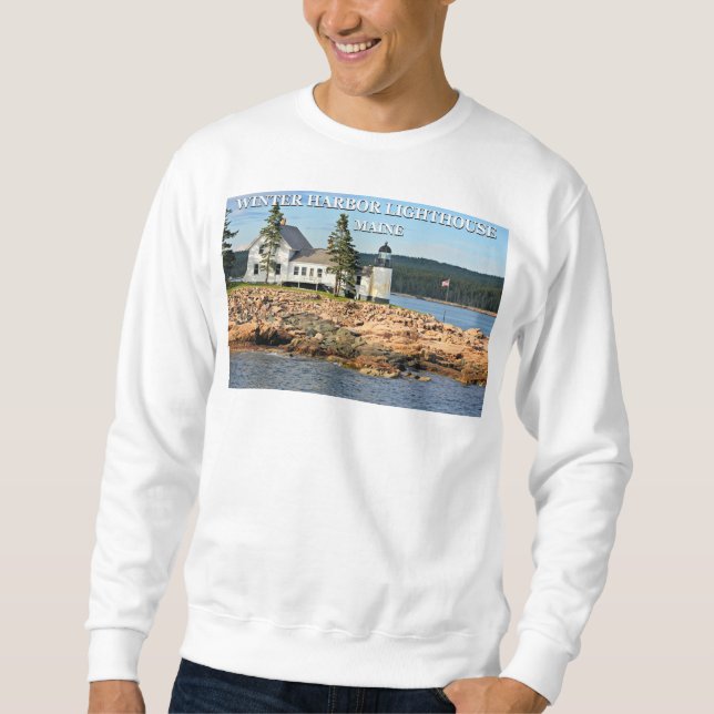 Winter Harbour Lighthouse, Maine Sweatshirt (Front)