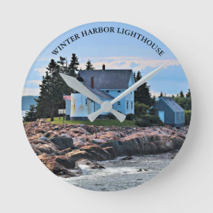 Winter Harbour Lighthouse, Maine Wall Clock