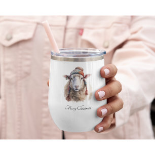 Winter Hat Christmas Sheep Custom Text