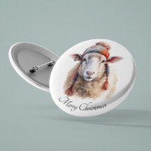 Winter Hat Christmas Sheep Custom Text