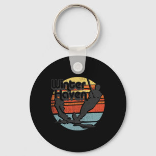 Winter Haven Water Skiing Retro Vintage Gift Men W Key Ring