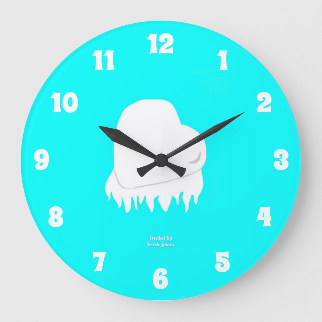 Winter Heart Acrylic Wall Clock (Front)