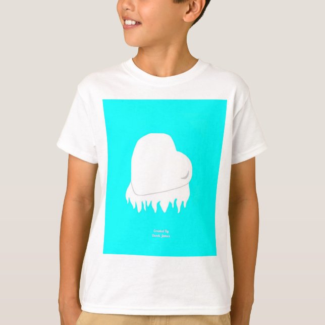 Winter Heart Boys White Basic T Shirt (Front)