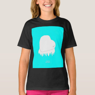 Winter Heart Girls Black Basic T Shirt