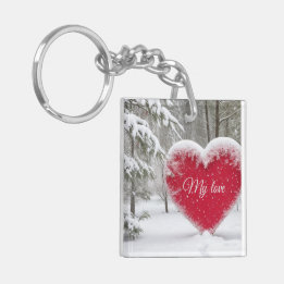 Winter Heart Key Ring