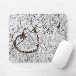 Winter Heart Mouse Pad