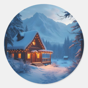 Winter Hearth -  Classic Round Sticker