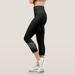 Winter Hiker - Only Cold If Standing Still Quote Capri Leggings