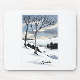 Winter Hillside Mouse Pad