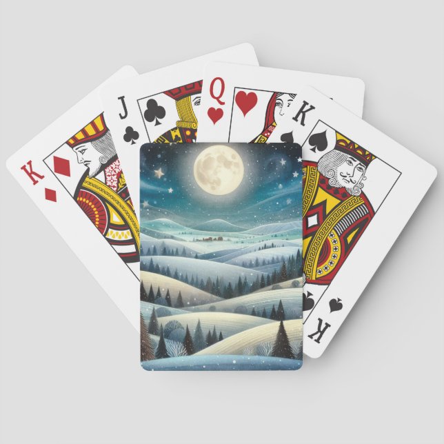 Winter Hillsides Playing Cards (Back)