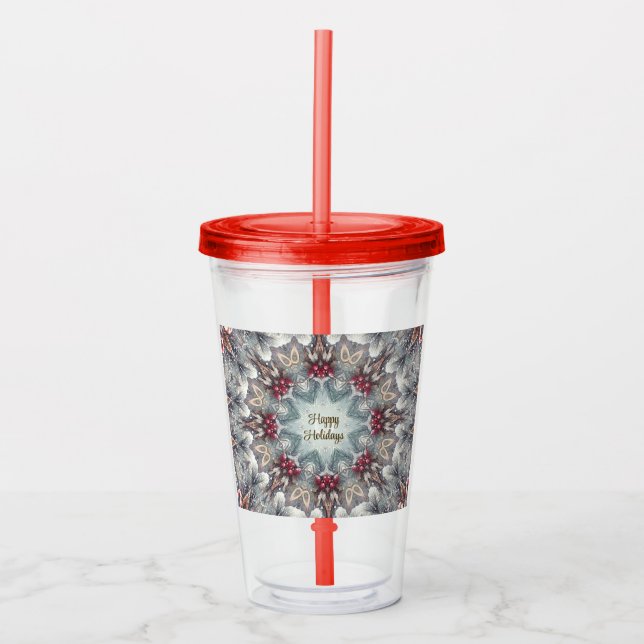 Winter Holiday Acrylic Tumbler (Front)