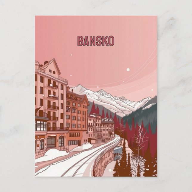 Winter Holiday at Bansko Postcard (Front)