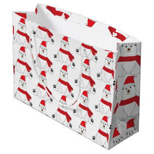 Winter Holiday Bear Large Gift Bag