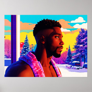 Winter Holiday Beefcake Hunk 2501 Poster