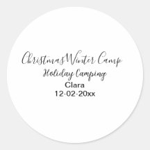 Winter holiday camping custom add name date