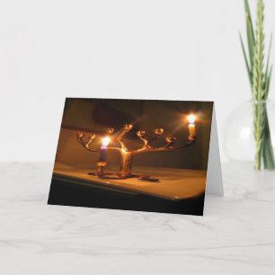 Winter Holiday Card: "light the menorah"