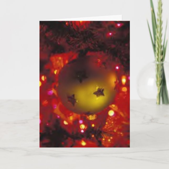Winter Holiday Card: "One Ornament" Card (Front)