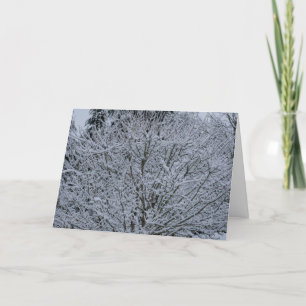Winter holiday card - warm winter wishes