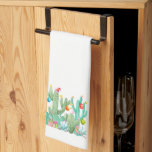 Winter Holiday Christmas Cactus Desert Southwest K Tea Towel<br><div class="desc">This design was created through digital art. It may be personalised by clicking the customise button and changing the colour, adding a name, initials or your favourite words. Contact me at colorflowcreations@gmail.com if you with to have this design on another product. See more of my creations or follow me at...</div>