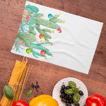 Winter Holiday Christmas Cactus Desert Southwest Tea Towel<br><div class="desc">This design was created through digital art. It may be personalised by clicking the customise button and changing the colour, adding a name, initials or your favourite words. Contact me at colorflowcreations@gmail.com if you with to have this design on another product. Purchase my original abstract acrylic painting for sale at...</div>