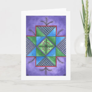 Winter Holiday/Christmas card, "Star Berry" Holiday Card