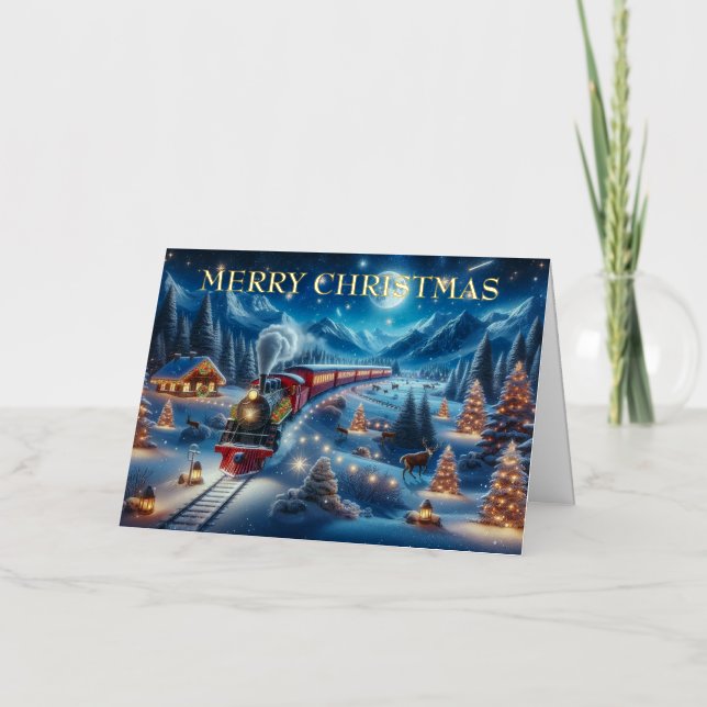 Winter Holiday Express Train Painting (Front)