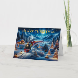 Winter Holiday Express Train Painting