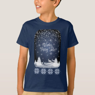 Winter Holiday Fairy Tale Fantasy Snowy Forest T-Shirt