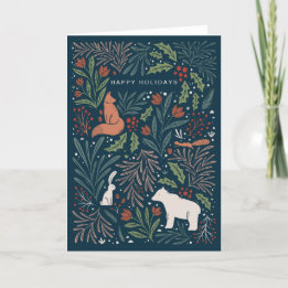 Winter Holiday Forest Card