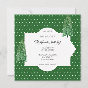 Winter Holiday Green Country Beauty Invitation