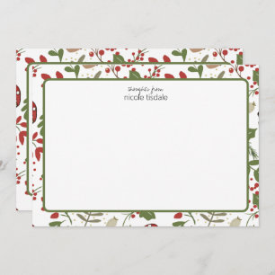 Winter Holiday Greenery  Card
