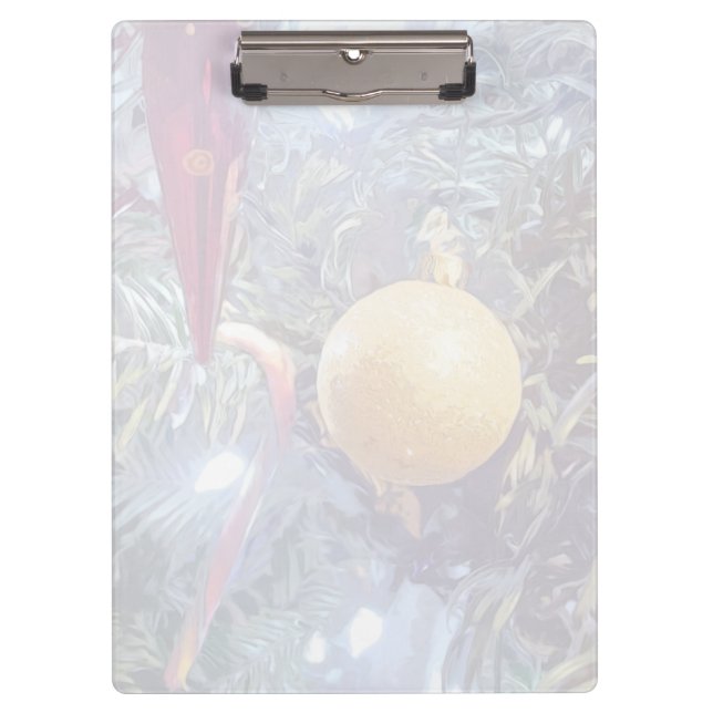 Winter Holiday Ornaments Clipboard (Front)