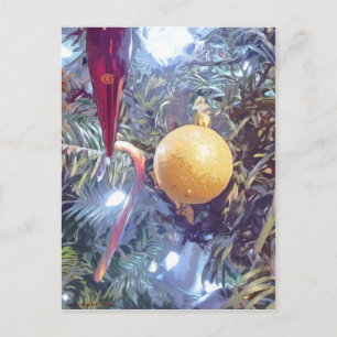 Winter Holiday Ornaments Postcard