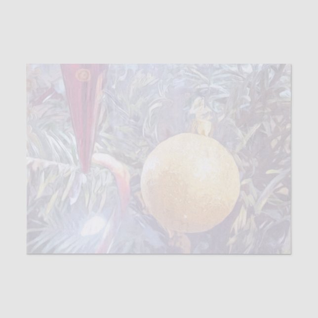 Winter Holiday Ornaments Tissue Paper (Front)