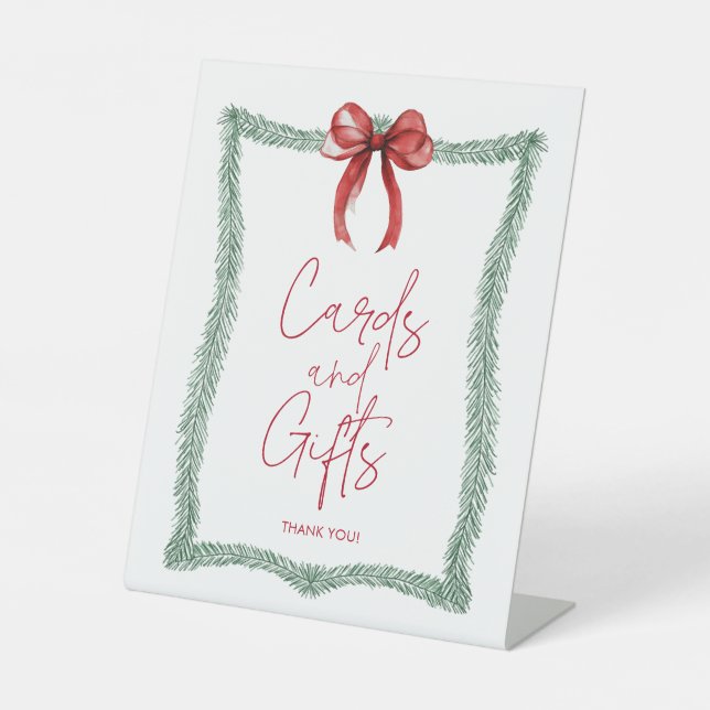 Winter Holiday Party Cards and Gifts Sign (Front)