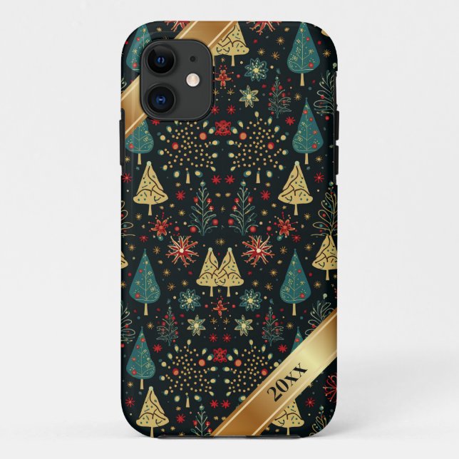Winter Holiday Pattern iPad Case (Back)