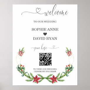 Winter Holiday Pine Cones Christmas Welcome Sign
