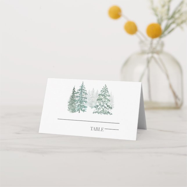Winter Holiday Place Card (Front)