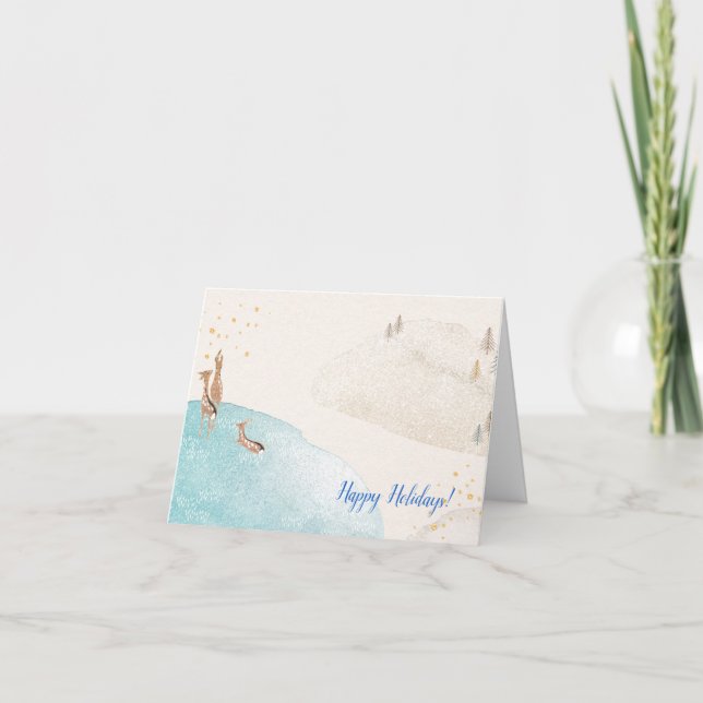 Winter Holiday Reindeer  (Front)